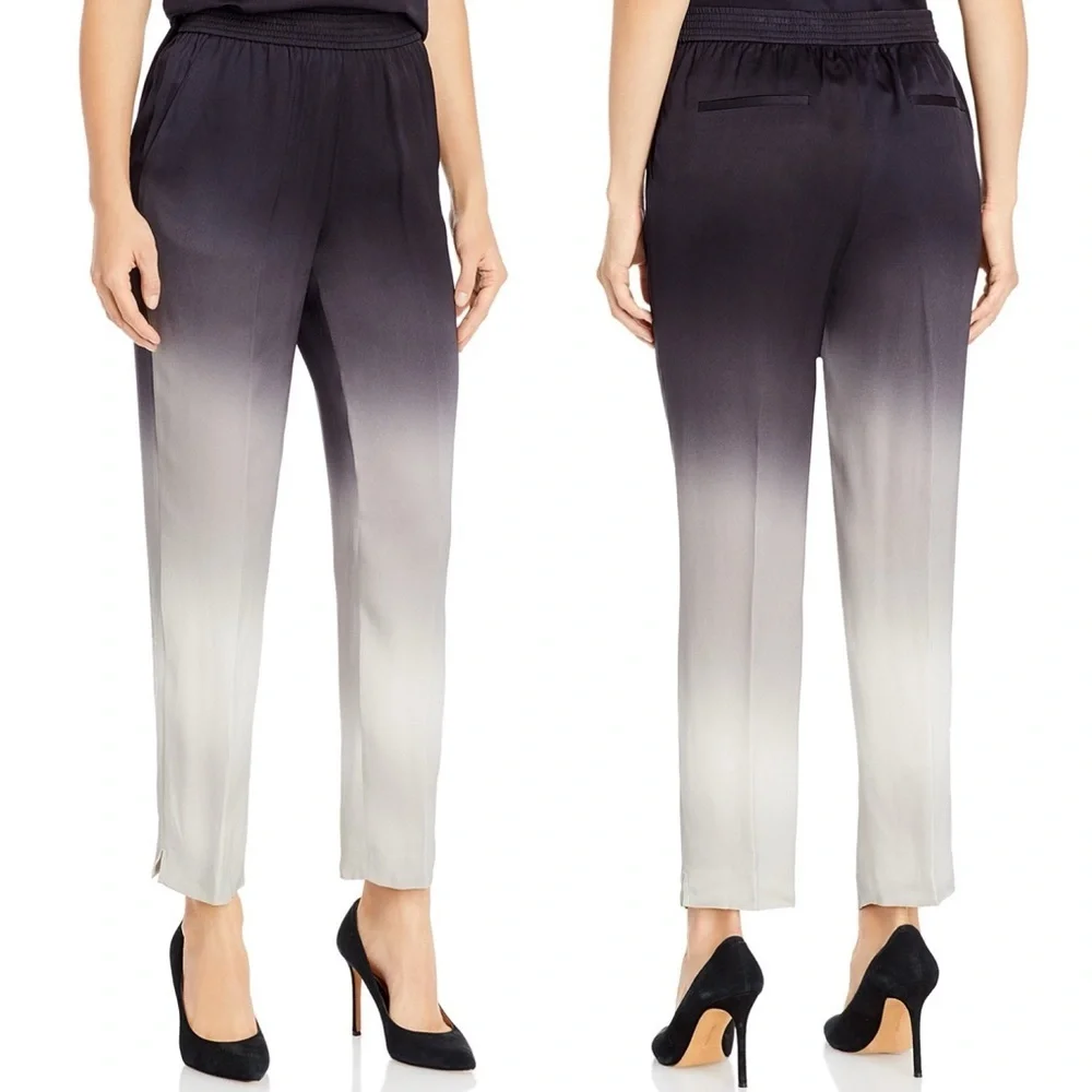 Kobi Halperin Jordi Ombre Silky Straight Leg Cropped Pull On Dress Pant Trouser - Picture 4 of 9